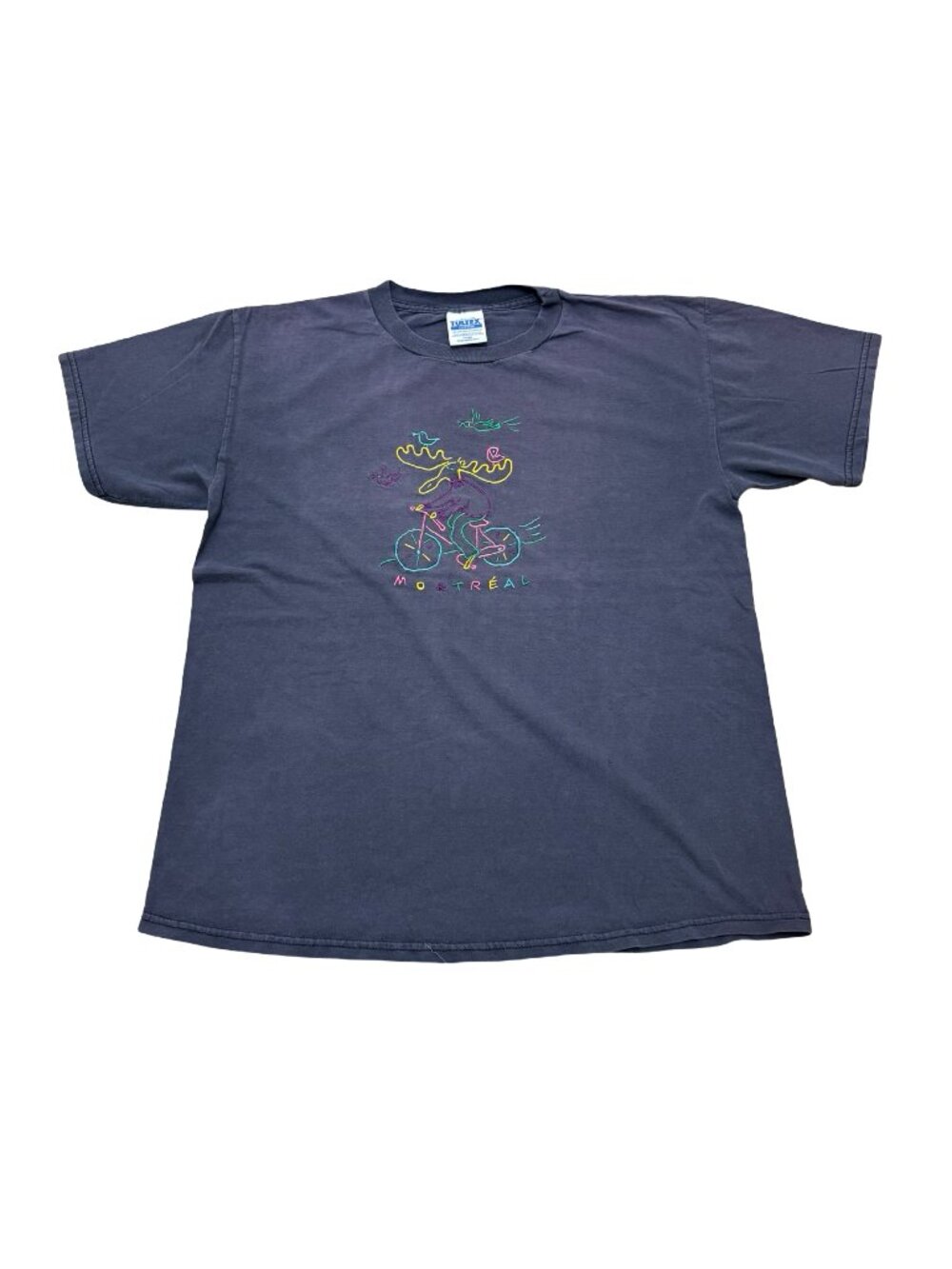 Vintage Montreal Moose Graphic Tultex T-Shirt Black